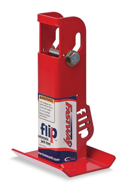 Fastway 88-00-6500 FLIP Trailer Tongue Automatic Fold-Up Jack Foot Plate for 2 1/4" Jacks-6" Extension (2-Inch Inner Jack Tube)