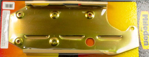 Milodon Gold Zinc Plated 32101 Louver Designed Left Side Dipstick Windage Tray for Small Block Chevy 400