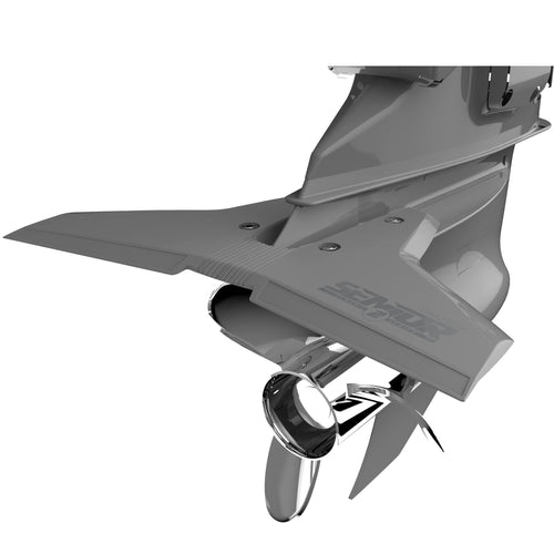 HYDROFOILS STINGRAY - Classic Senior 2 Hydrofoils for 40-300 hp (Grey) - Stabilizer Fins for Outboard/Outdrive Motors - Made in The USA