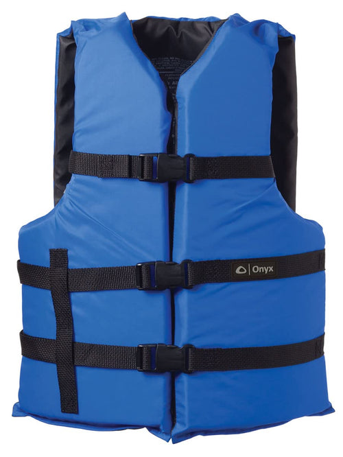 General Purpose ONYX Boating Life Jacket, Universal, Blue