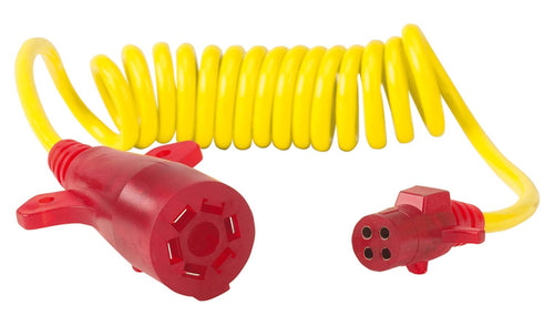 Hopkins 47043 Towing Solutions Endurance Flex-Coil Nite-Glow 7 Blade to 4 Round Adapter Kit Red & Yellow, 15 Inch
