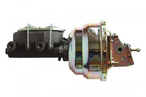 8 Inch LEED BRAKES Dual Power Booster, 1-1/8 Inch Bore Master, (Zinc)
