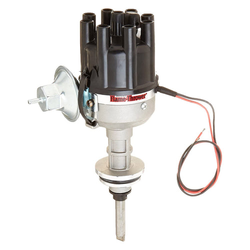 Pertronix Flame-Thrower D144600 Vacuum Advance Black Cap Electronic Distributor with Ignitor Technology for Mopar SB