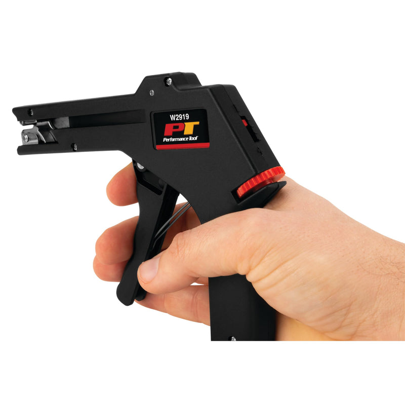 Adjustable Performance Tool W2919 Cable Tie Gun, Black