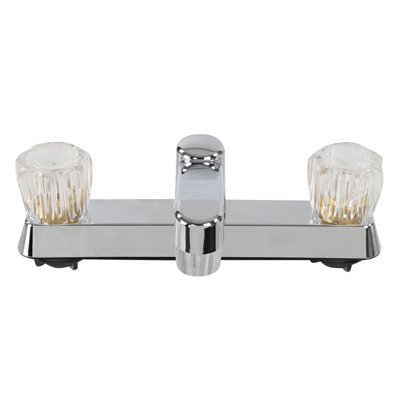 RV Kitchen Faucet Empire Faucets - Chrome Centerset Swivel Kitchen Spout with Dual Crystal Handles for Petite Kitchens