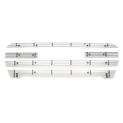 Billet Grille Compatible with Sierra 1500 (2019-2021), Polished, Aluminum, 5 Pc, Overlay - PN #21213