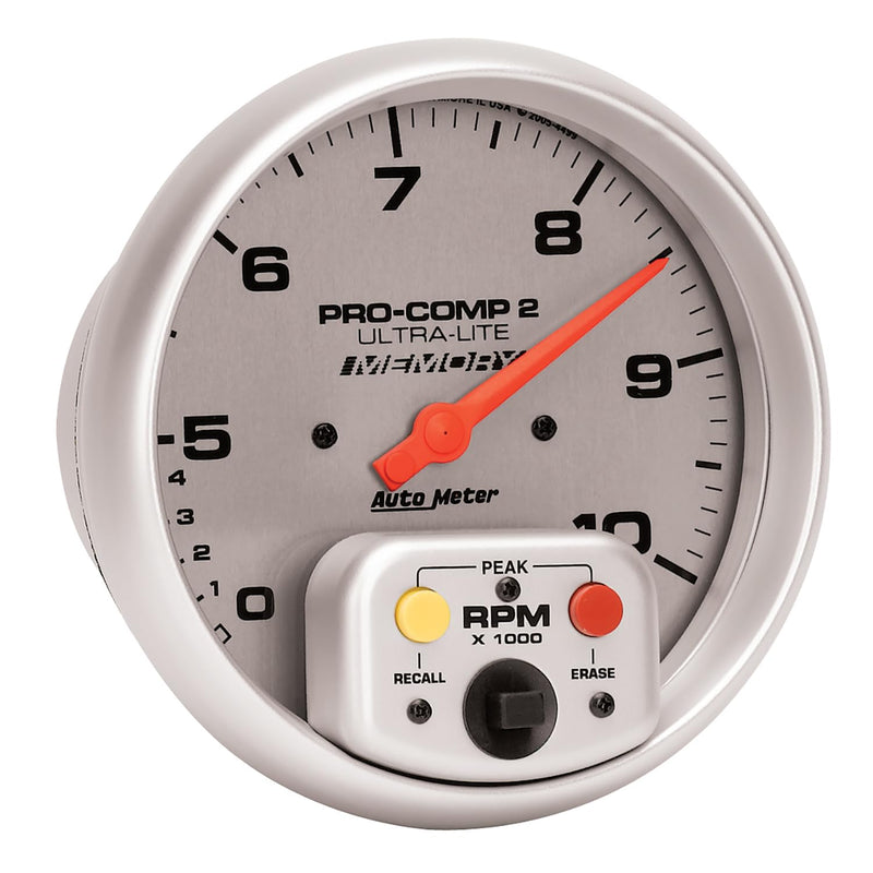 Ultra-Lite Auto Meter In-Dash Dual Range Tachometer 4499