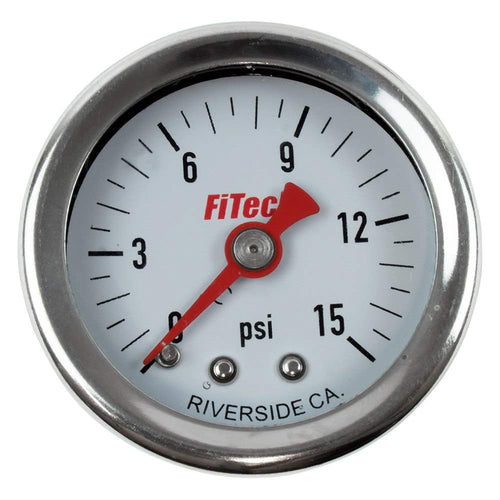 Analog FiTech Fuel Pressure Gauges, 0-15 PSI 80118