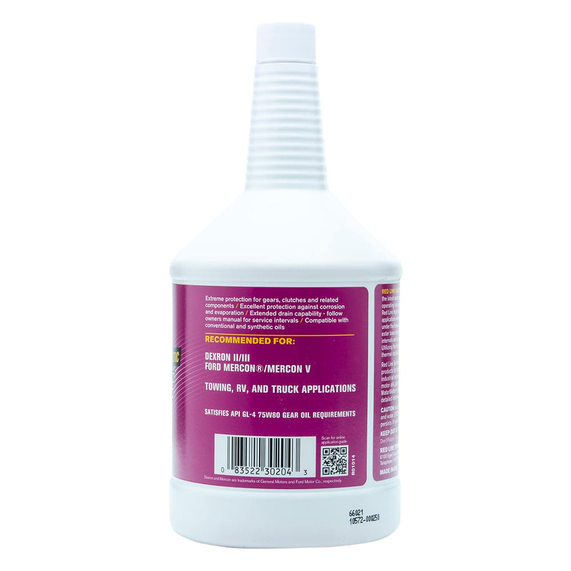 High Temperature Red Line 30204 Synthetic Automatic Transmission Fluid (ATF) - 1 Quart