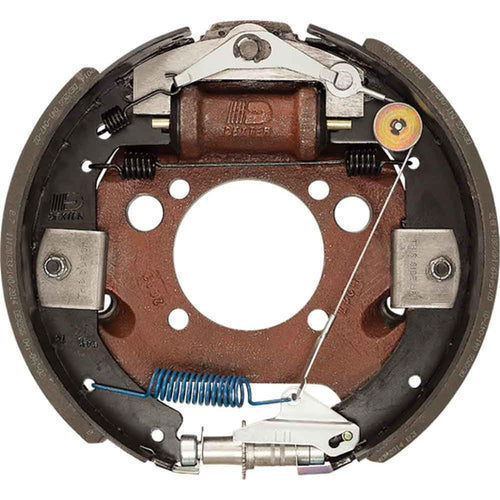 Complete Hydraulic Brake Assembly Dexter K23-402-00 for 8K Axle Left-Hand 12-1/4" x 3-3/8" Self-Adjusting 4-Bolt