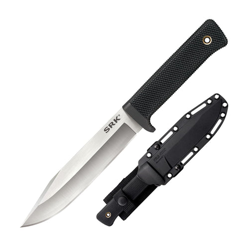 6" COLD STEEL SRK VG-10 San Mai Clip Point Razor-Sharp Blade 4.75" Kray-Ex Handle Tactical Fixed Blade Knife w/Secure-Ex Sheath