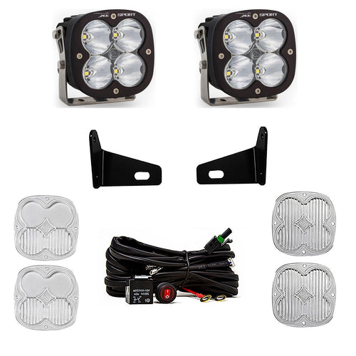 XL Sport Baja Designs LED A-Pillar Light Kit for Can-Am Maverick X3 2017-22 UTV (Driving/Combo; Clear)
