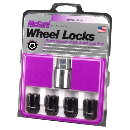 Cone Seat McGard 24025 Black Wheel Locks (1/2" - 20 Thread Size) - Set of 4