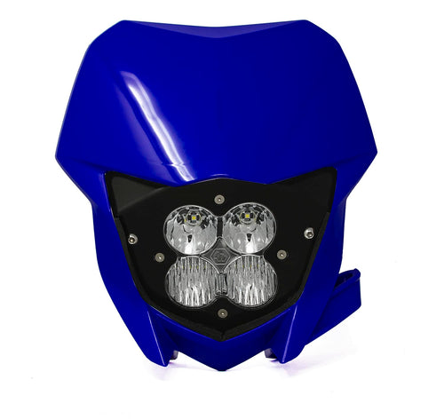 XL Sport Baja Designs LED Motorcycle Headlight Kit with Shell for Yamaha YZ250FX/YZ450FX 2021-2024 (Driving/Combo; Clear Lens)