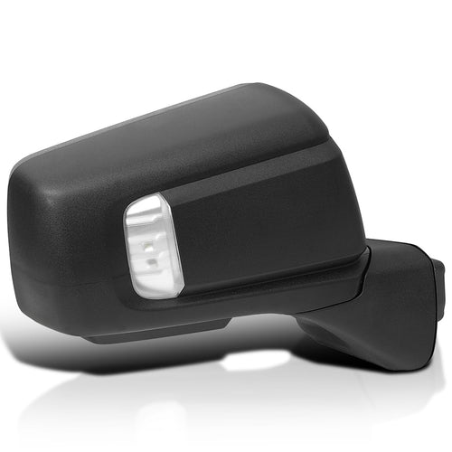 Spec-D Tuning Black Right Passenger Side Power Heated Manual Adjust Side Mirror w/Blind Spot + Temp Sensor Compatible with 2019-2025 Chevy Silverado 1500