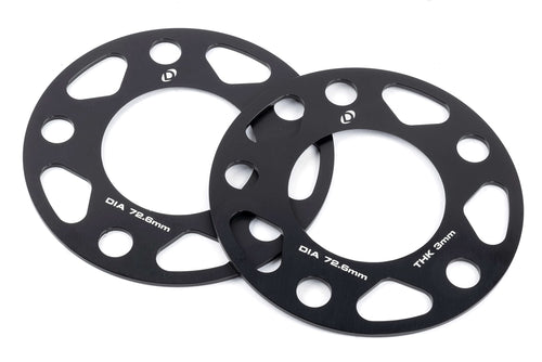Dinan Wheel Spacers D210-2033 5x120 Bolt Circle - 76.2mm Center Bore - 3mm Thick - Pair