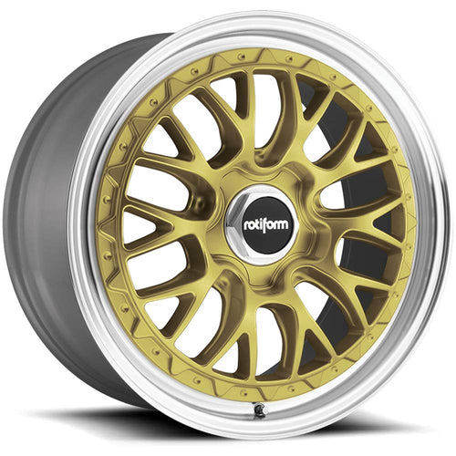 1PC Rotiform R156 18X8.5 5X112 MT-GOLD-MACH 45MM - R156188543+45