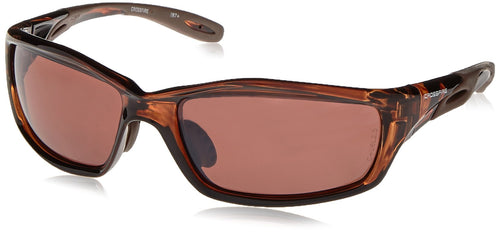 Infinity Crossfire 21126 Premium Safety Glasses, HD Brown Polarized Lens - Crystal Brown Frame, Regular