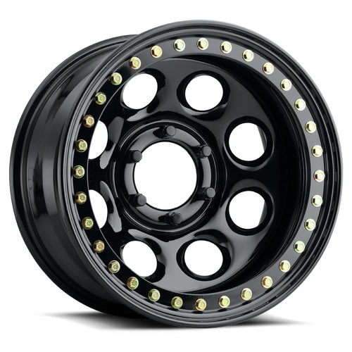 Rock 8 RACELINE Gloss Black 17X9.5 5X4.5 (3.5" BS)