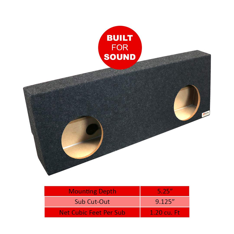Bbox 10" Dual Sealed Carpeted Subwoofer Enclosure - Fits 2007-2013 Toyota Tundra Crew Max - Subwoofer Box Improves Audio Quality, Sound & Bass