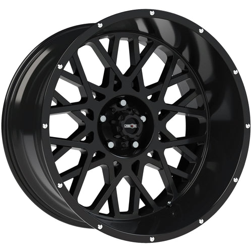 24x12 Vision Rocker 412 5x5" -51mm Gloss Black Wheel Rim 24" Inch