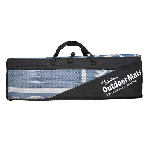 Patio Mat Bag FAULKNER 48829S, For Faulkner Brand Mats, 14 Inch Height x 37-3/4 Inch Width x 7 Inch Deep, Black, Nylon, Water Resistant, With Velcro Strap, Zip Closure