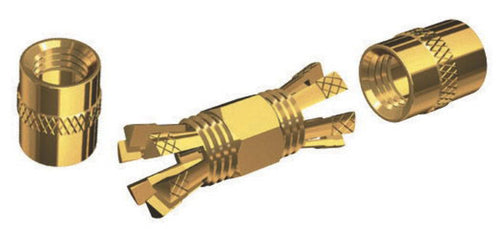 Gold Splice Shakespeare Connector PL-258-CP-G For RG-8X or RG-58 / AU Coax.