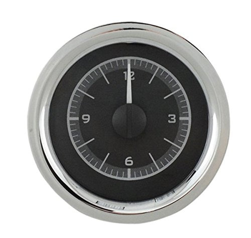 Dakota Digital Analog Clock Gauge 55 56 Chevy Car for VHX gauges only Black Alloy White Backlighting VLC-55C-K-W