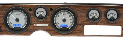 Dakota Digital 70-81 Pontiac Firebird Dash Analog Gauge Cluster Kit Silver Blue VHX-70P-FIR-S-B