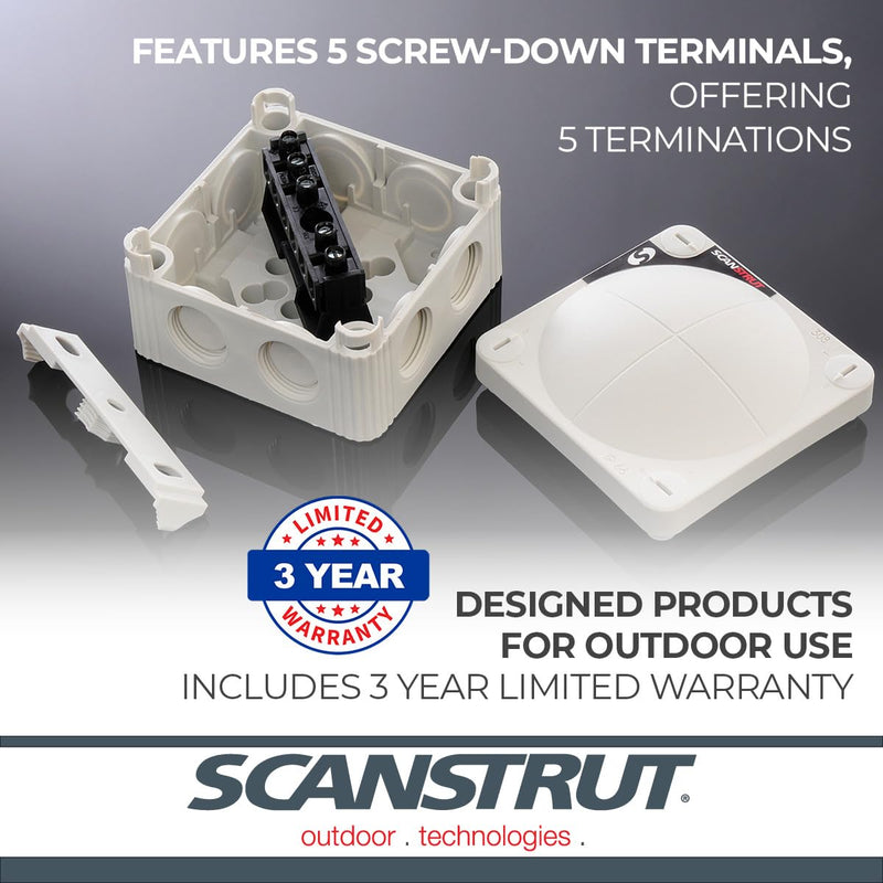 Waterproof Electrical Junction Box SB-8-5 - Scanstrut 5-Way