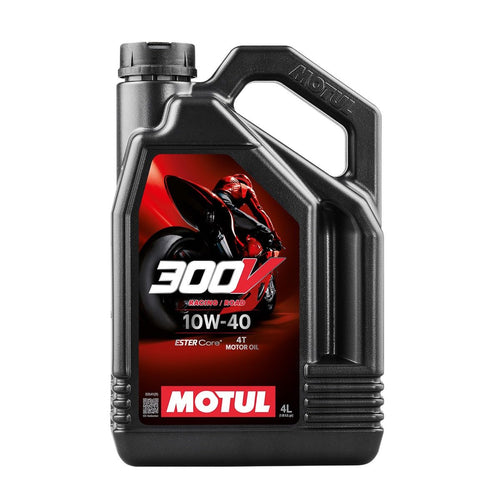 300V 104121 Motul Factory Line 4T 10W-40 100% Synthetic Engine Oil 4 Liters Ester Core Technology Racing Motorcycle Motor Lubricant