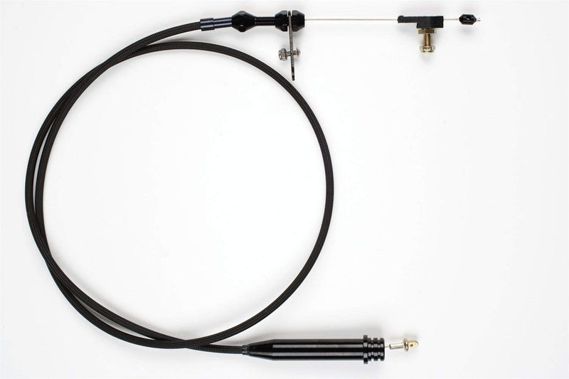 Kickdown Cable Kit Lokar XKD-2350HT with Black Stainless Steel Housing and Black Aluminum Fittings for GM TH-350 Transmission