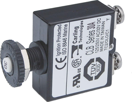 CIRCUIT BREAKER PUSH BUT ST 30A, Beige Blue Sea Systems 2136