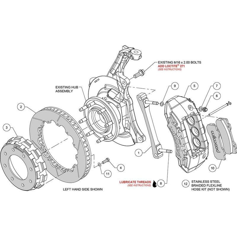 Black TX6R Front Kit,15.00"