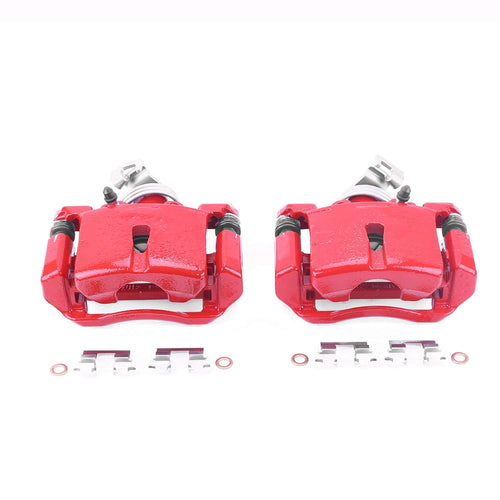 Power Stop S4944 Rear Pair of High-Temp Red Powder Coated Calipers