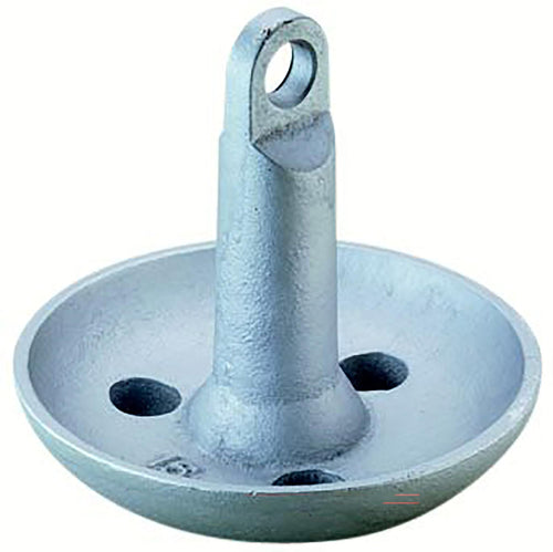9943-1 Attwood Cast Iron Mushroom Anchor, 15-Pounds, Aluminum-Plated Silver Finish, Gray