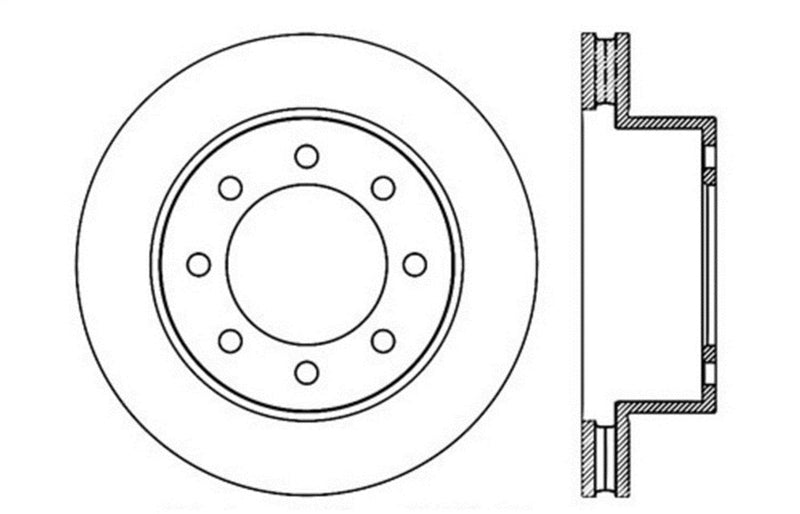 Sport StopTech Cross Drilled Brake Rotor; Front Left 128.67061L