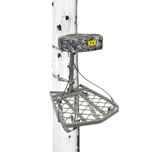 Hawk Hang-On Ultra Lite, Lightweight Tree Stand Hunting Gear with Memory Foam Seat, Foot Rest for Mobile Hunters, Quiet Step, 27.25 x 20.5 Inch