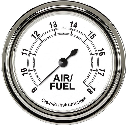 Classic Instruments Classic White CW394SLF 2 5/8" Air/Fuel Ratio Gauge Full Sweep