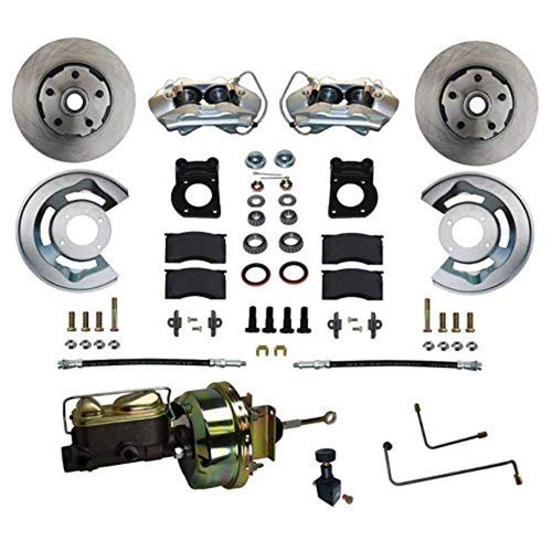 Power Disc Brake Conversion LEED BRAKES 64.5-66 Ford Automatic Trans - 4 Piston