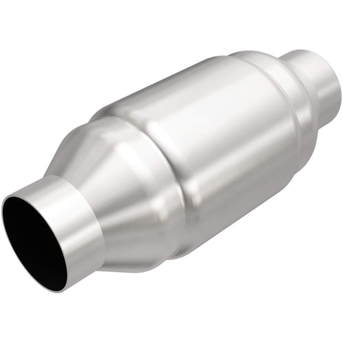 MagnaFlow Standard Grade Universal Catalytic Converter Federal/EPA Compliant 54959 - Stainless Steel 3in Inlet/Outlet Diameter, 9in Overall Length, No O2 Sensor - Replacement Standard Grade