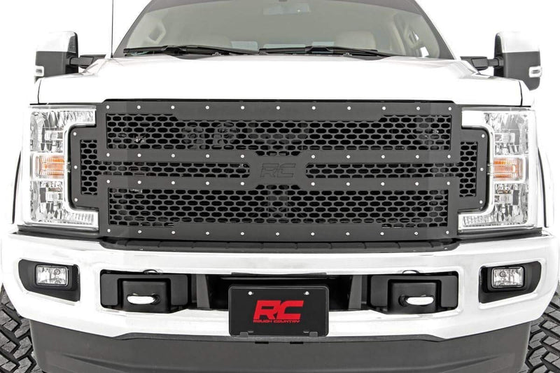 Rough Country Dual LED Mesh Grille Insert for 2017-2019 Ford Super Duty - 70216