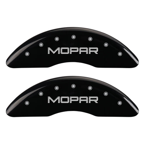 Caliper Covers MGP Compatible with 2011-2018 RAM 2500 & 3500 (Requires 18"+ Wheels) Powder-Coated Finish, 4 PCS Front and Rear (Black - Mopar Engraving)
