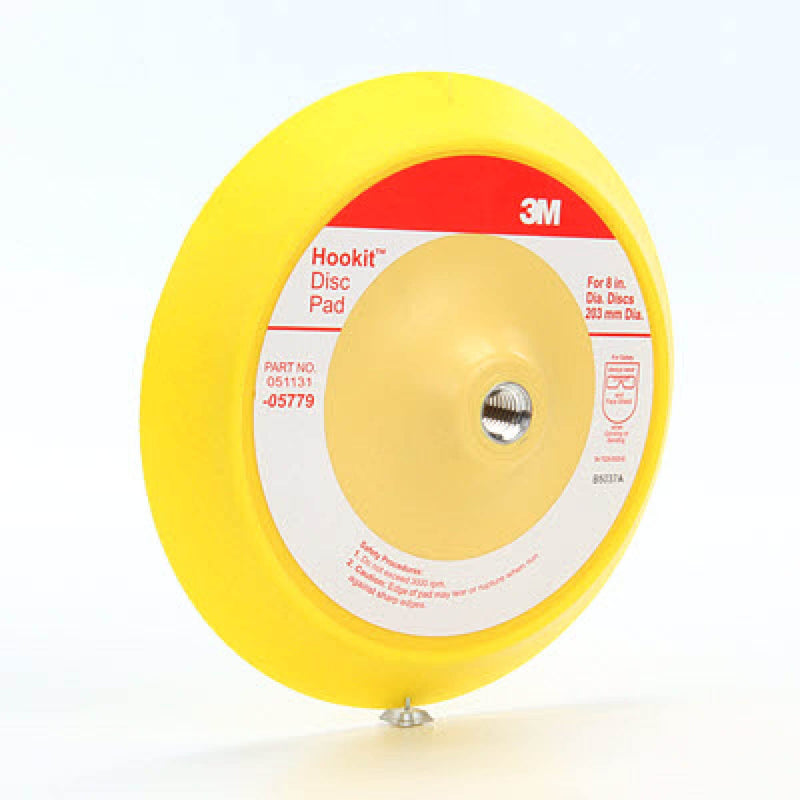 3M Hookit Disc Pad, 8 in, Medium Density Foam, 05779, Abrasive Disc Pad for Paint Stripping, Primer Sanding, Polishing or Grinding