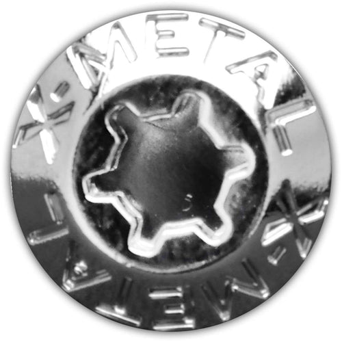 Chrome Universal X-Metal Studs, Plastic 10 Pc - PN #6710000-2