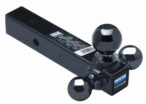 Titan Draw-Tite 45325 Tri-Ball Trailer Hitch Ball Mount, (1-7/8 Inch 2 Inch, 2-5/16 Inch Trailer Hitch Balls), Fits 2.5 Inch Receiver, 14,000 lbs. Capacity, Black