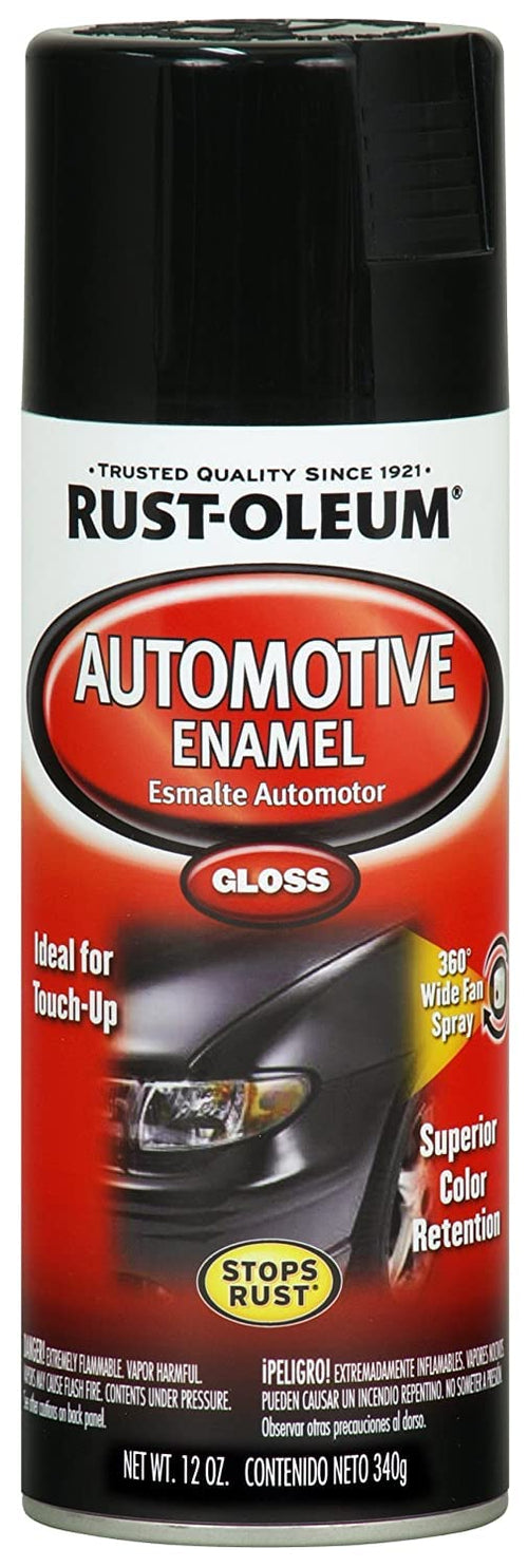 Automotive Enamel Rust-Oleum Spray Paint, 12 oz, Gloss Black