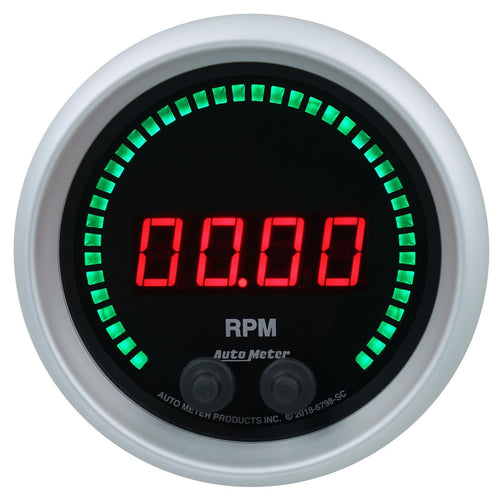 Tachometer AutoMeter 6798-SC Gauge, 3 3/8", 16K RPM, in-Dash, Sport-Comp Elite Digital