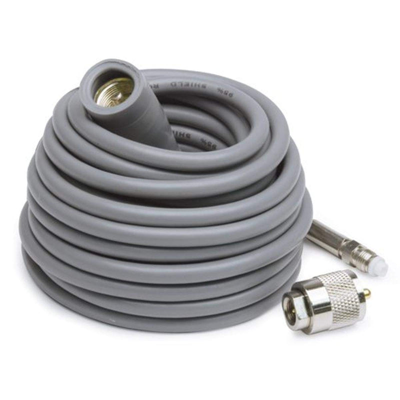 K40 18ft K4018FME Super Mini-8 CB Antenna Cable with Removable FME Connector, Black