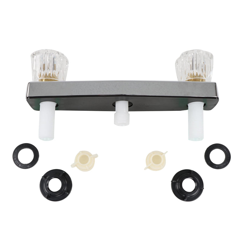 Chrome Bathtub Faucet Valve Empire Faucets - 8in Center Installation Bathroom Tub Faucet Valve with Brass Cartridges